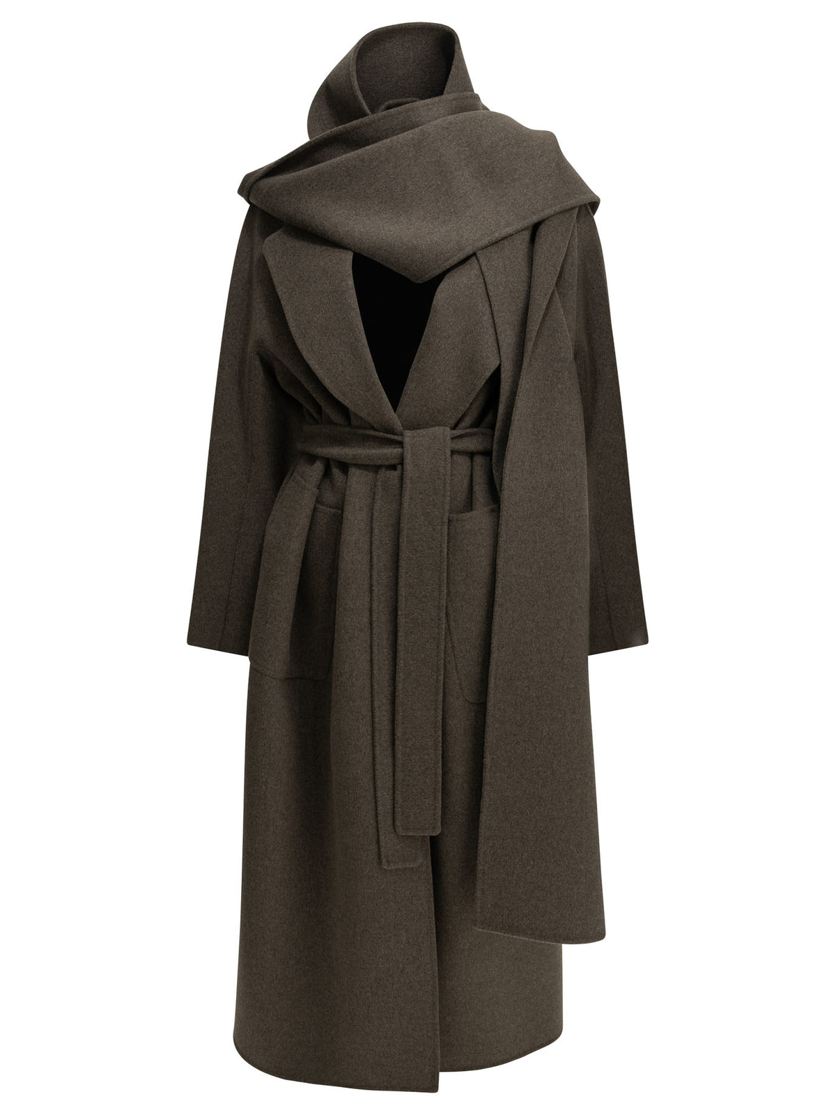 Max Mara Studio Long wool coat - Brown