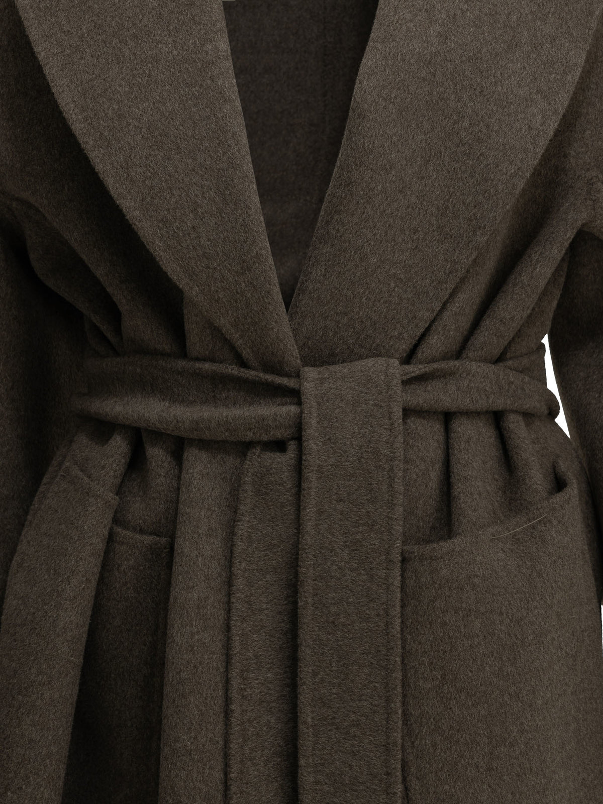 Max Mara Studio Long wool coat - Brown