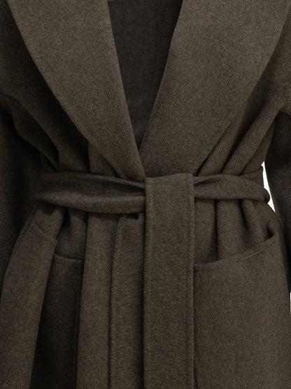 Max Mara Studio Long wool coat - Brown