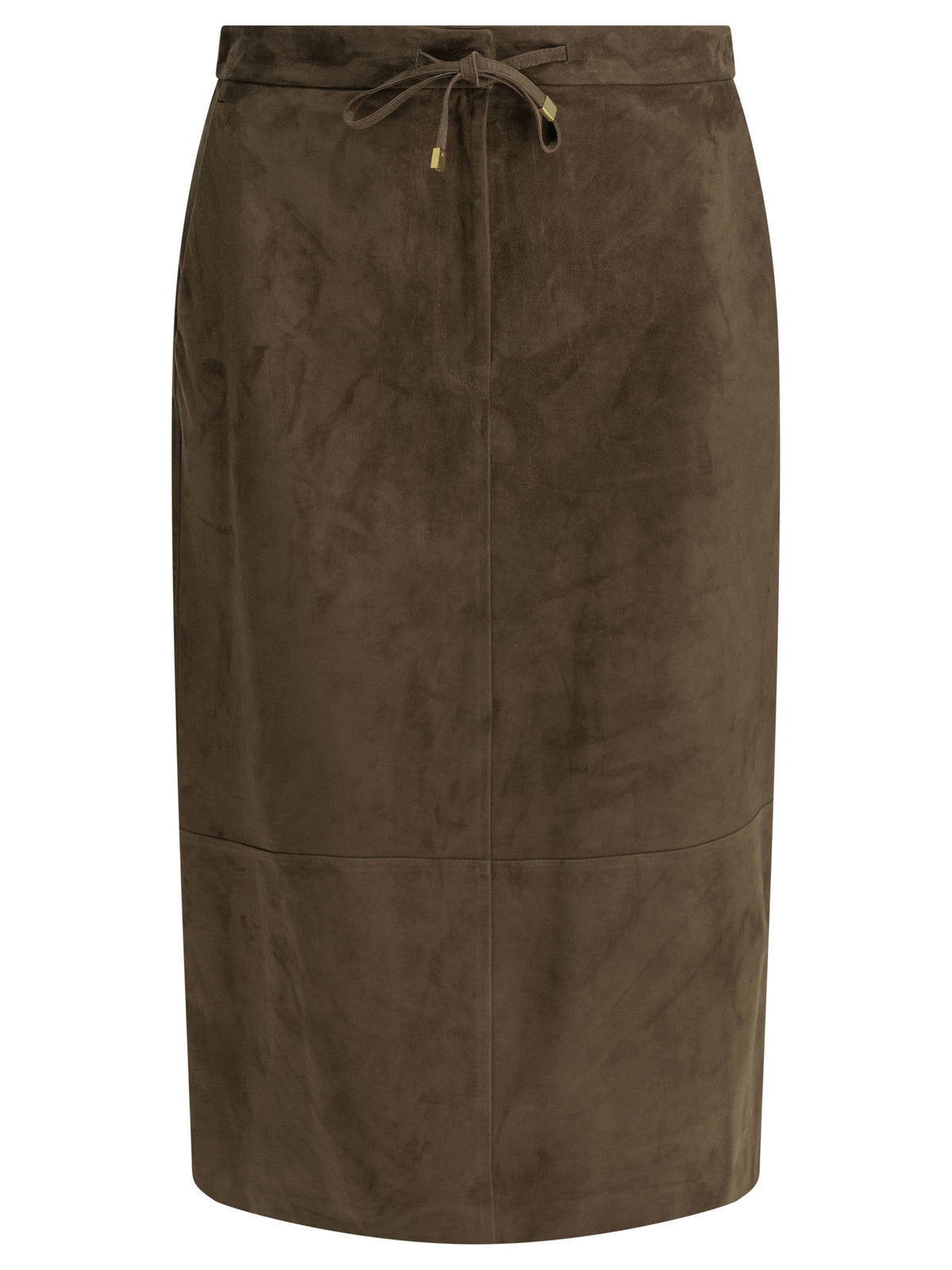 Max Mara Studio Suede leather midi skirt - Brown