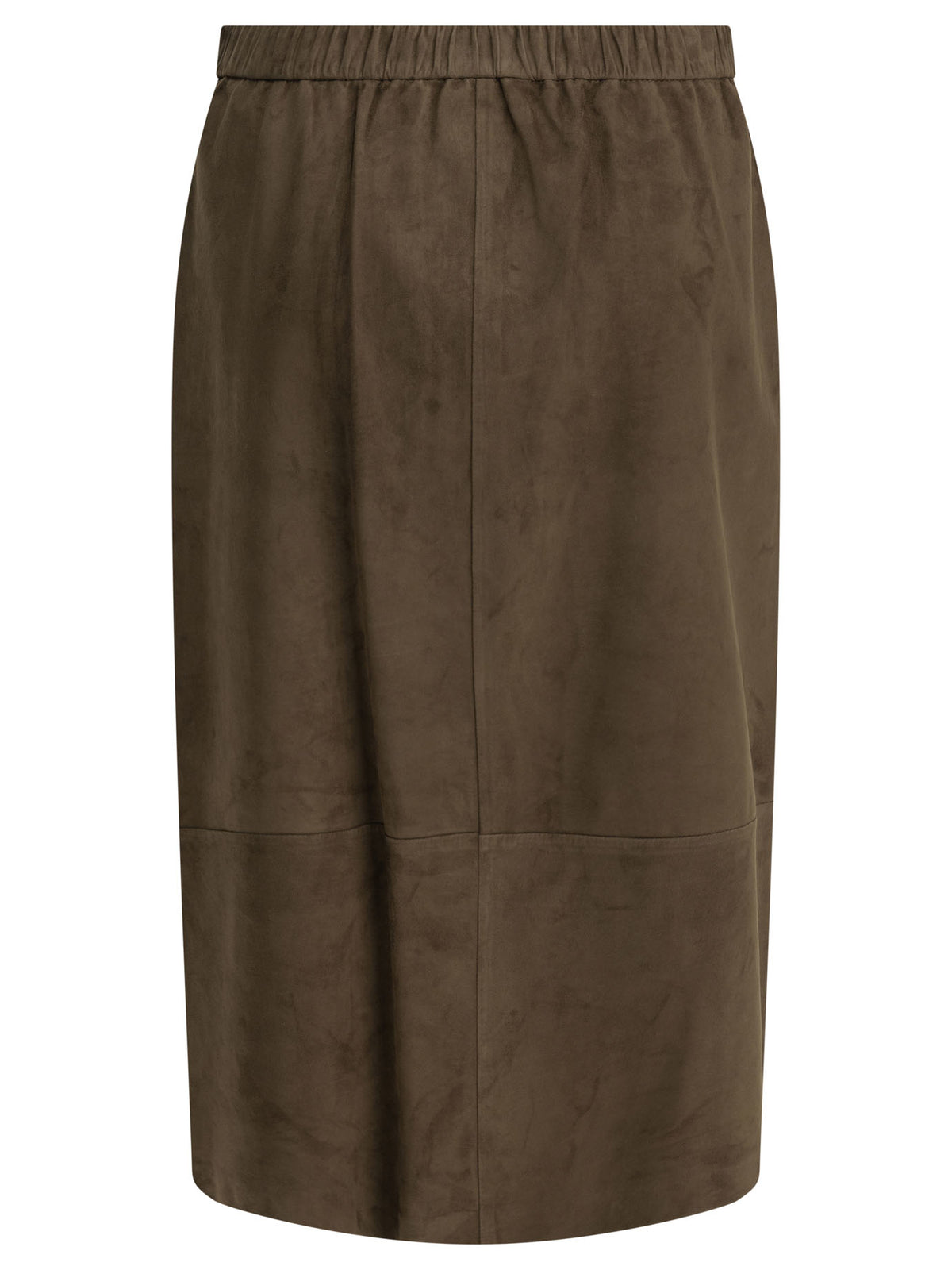 Max Mara Studio Suede leather midi skirt - Brown