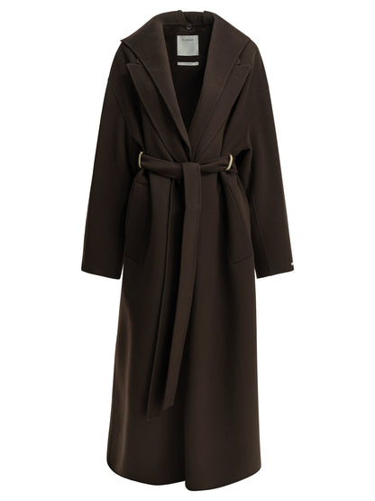 Max Mara Sportmax Long coat in pure wool - Brown