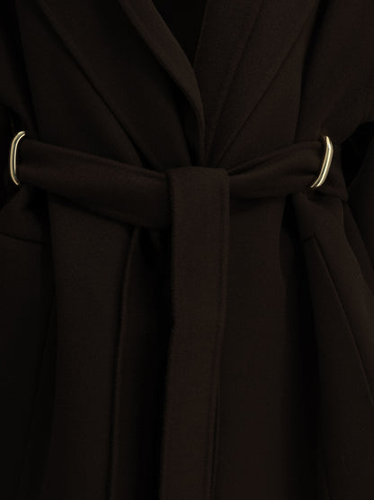 Max Mara Sportmax Long coat in pure wool - Brown
