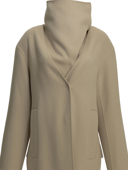 Max Mara Sportmax Long virgin wool coat - Beige