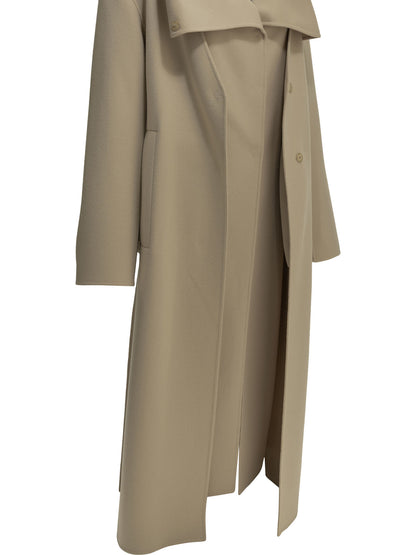 Max Mara Sportmax Long virgin wool coat - Beige