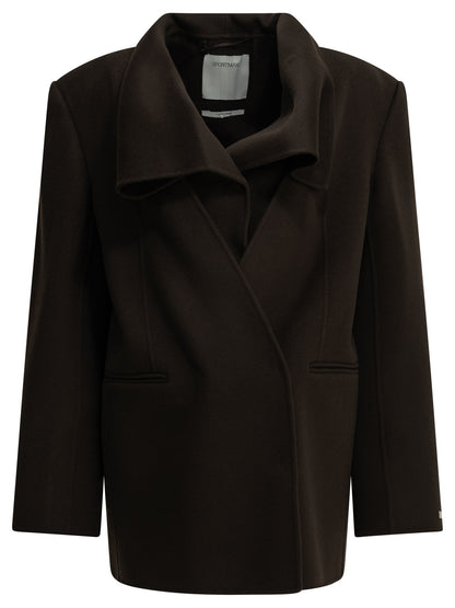 Max Mara Sportmax Short virgin wool coat - Brown