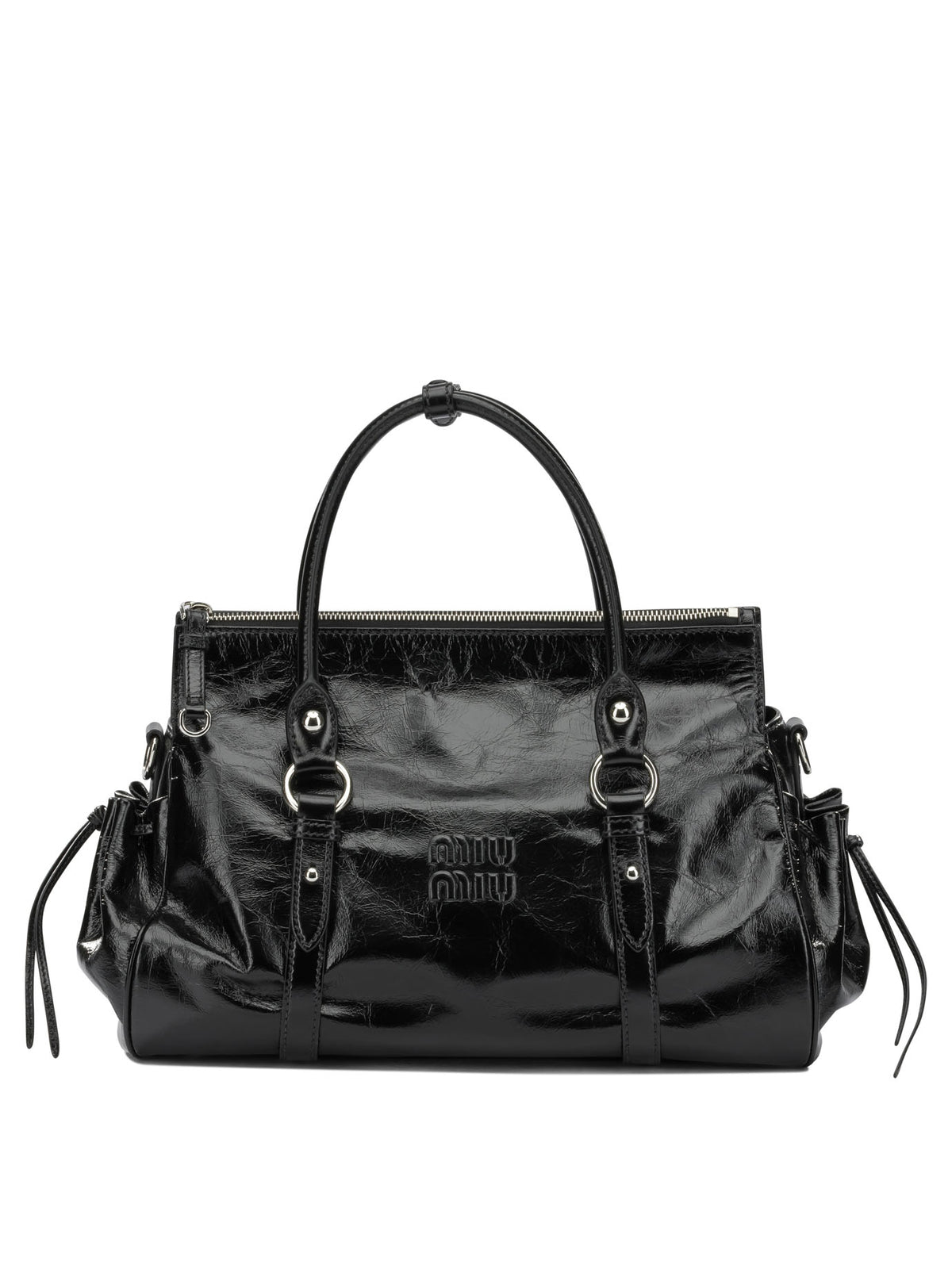 Miu Miu Medium Logo Clutch Bag - Black
