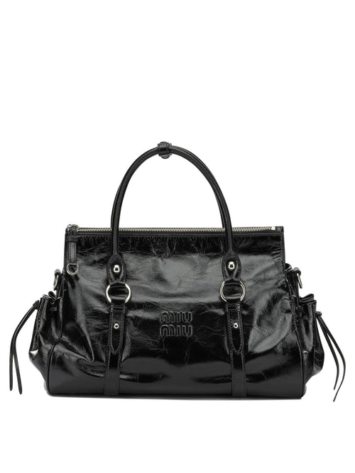 Miu Miu Medium Logo Clutch Bag - Black