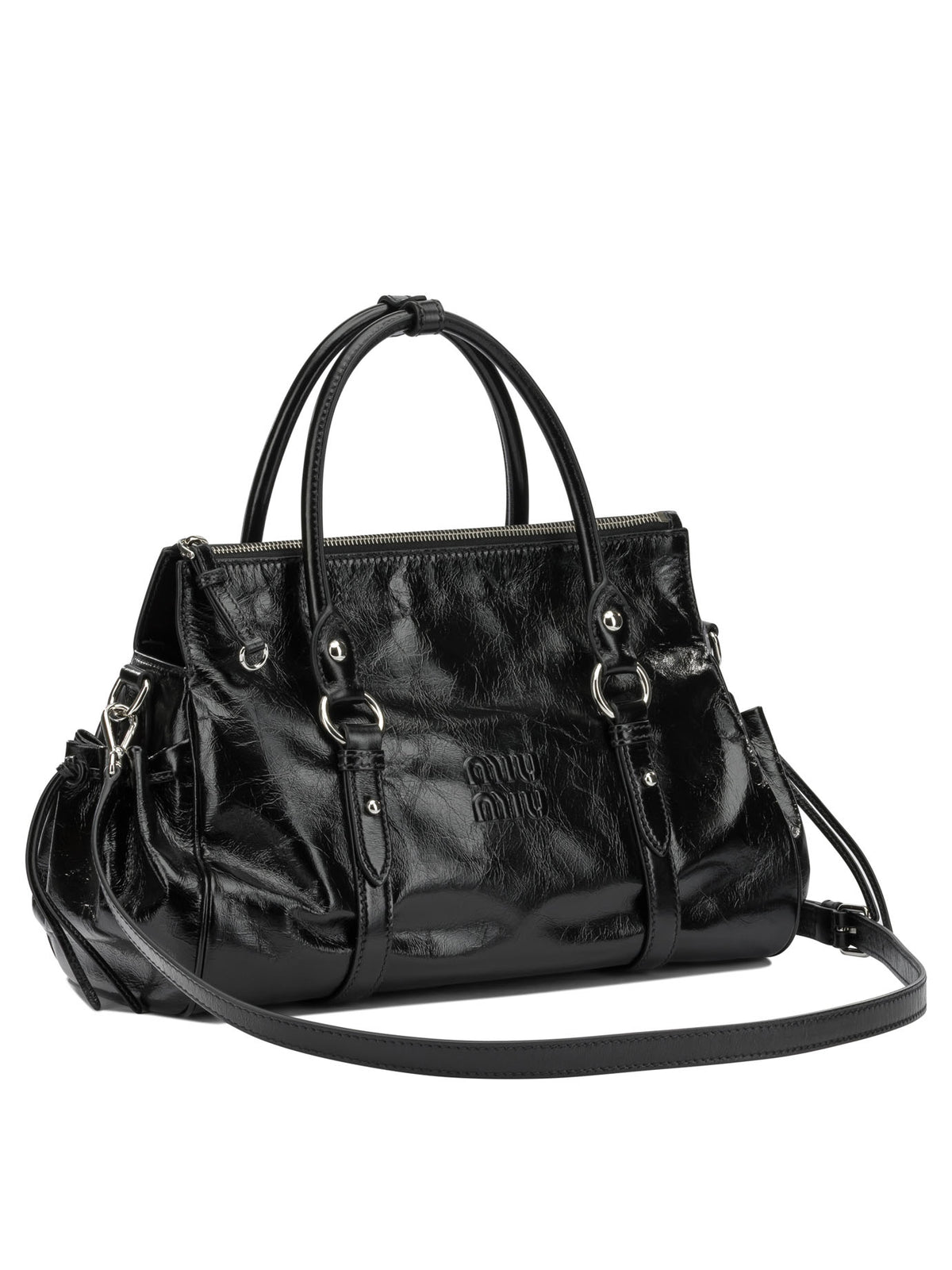 Miu Miu Medium Logo Clutch Bag - Black