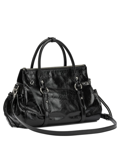 Miu Miu Medium Logo Clutch Bag - Black