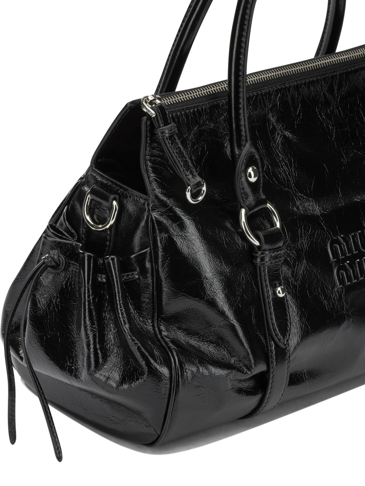 Miu Miu Medium Logo Clutch Bag - Black