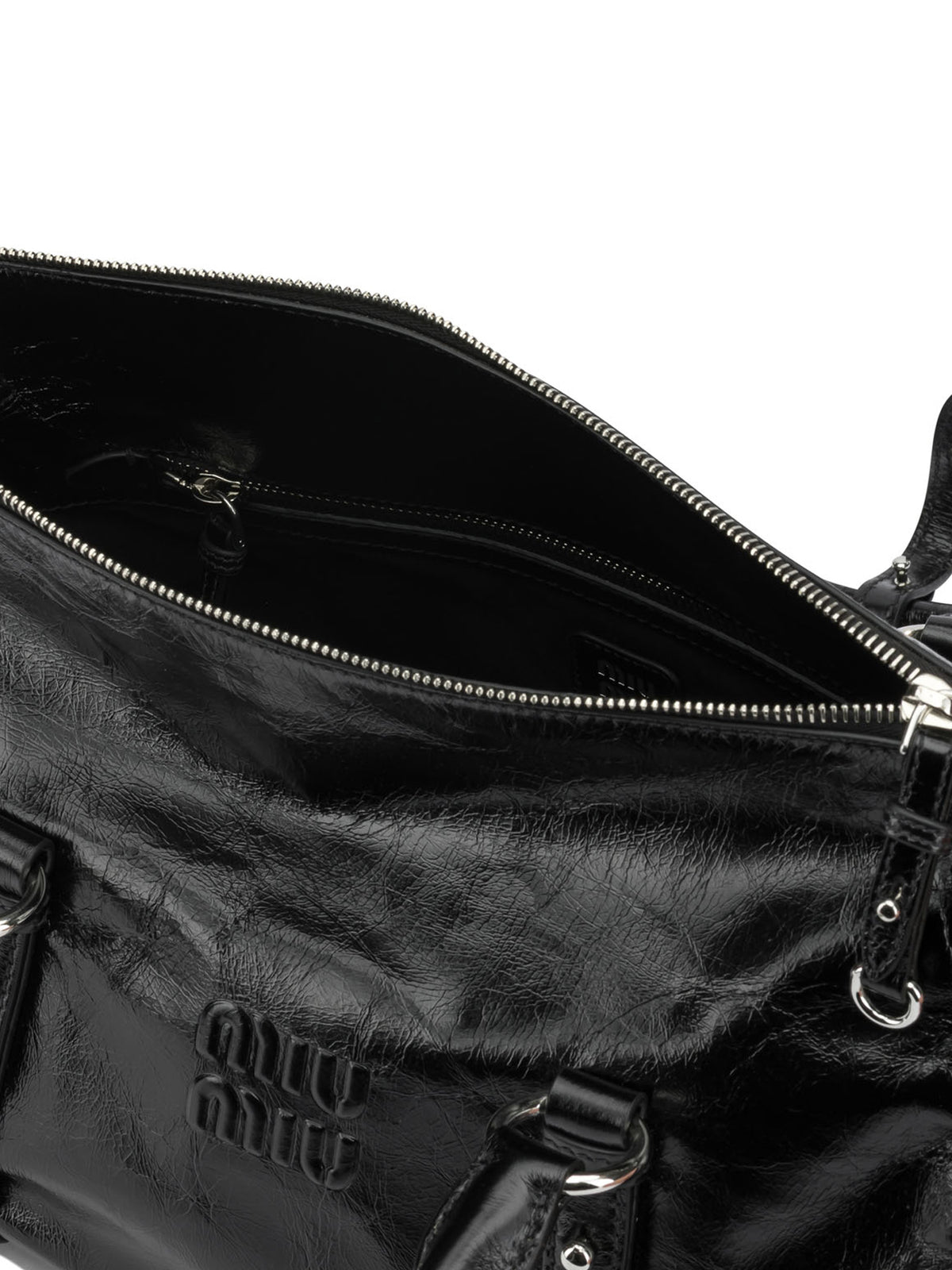 Miu Miu Medium Logo Clutch Bag - Black