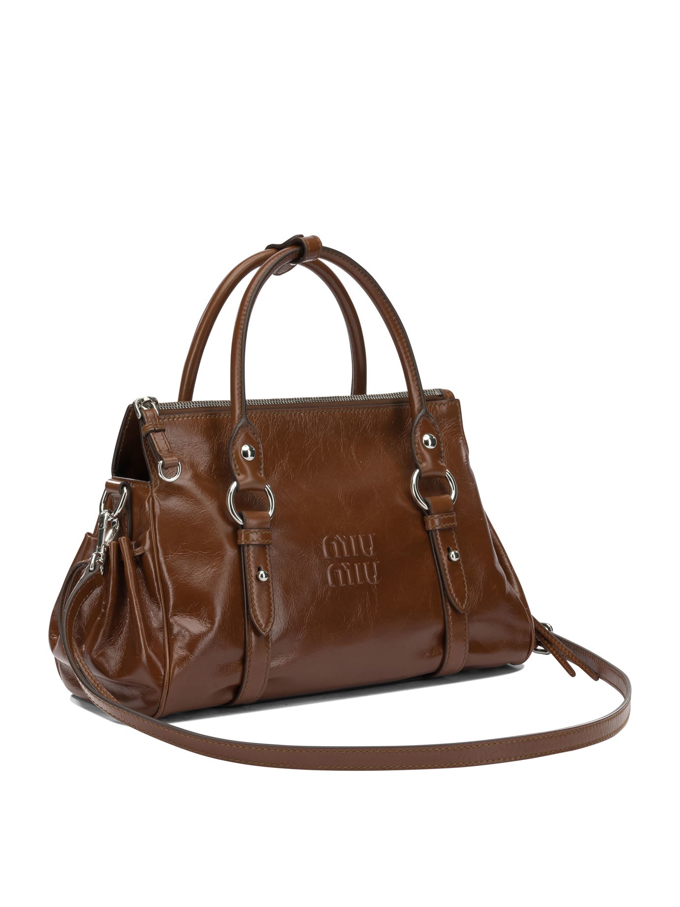 Miu Miu Small handbag with logo - Brown