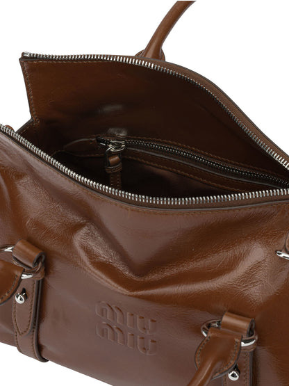 Miu Miu Small handbag with logo - Brown