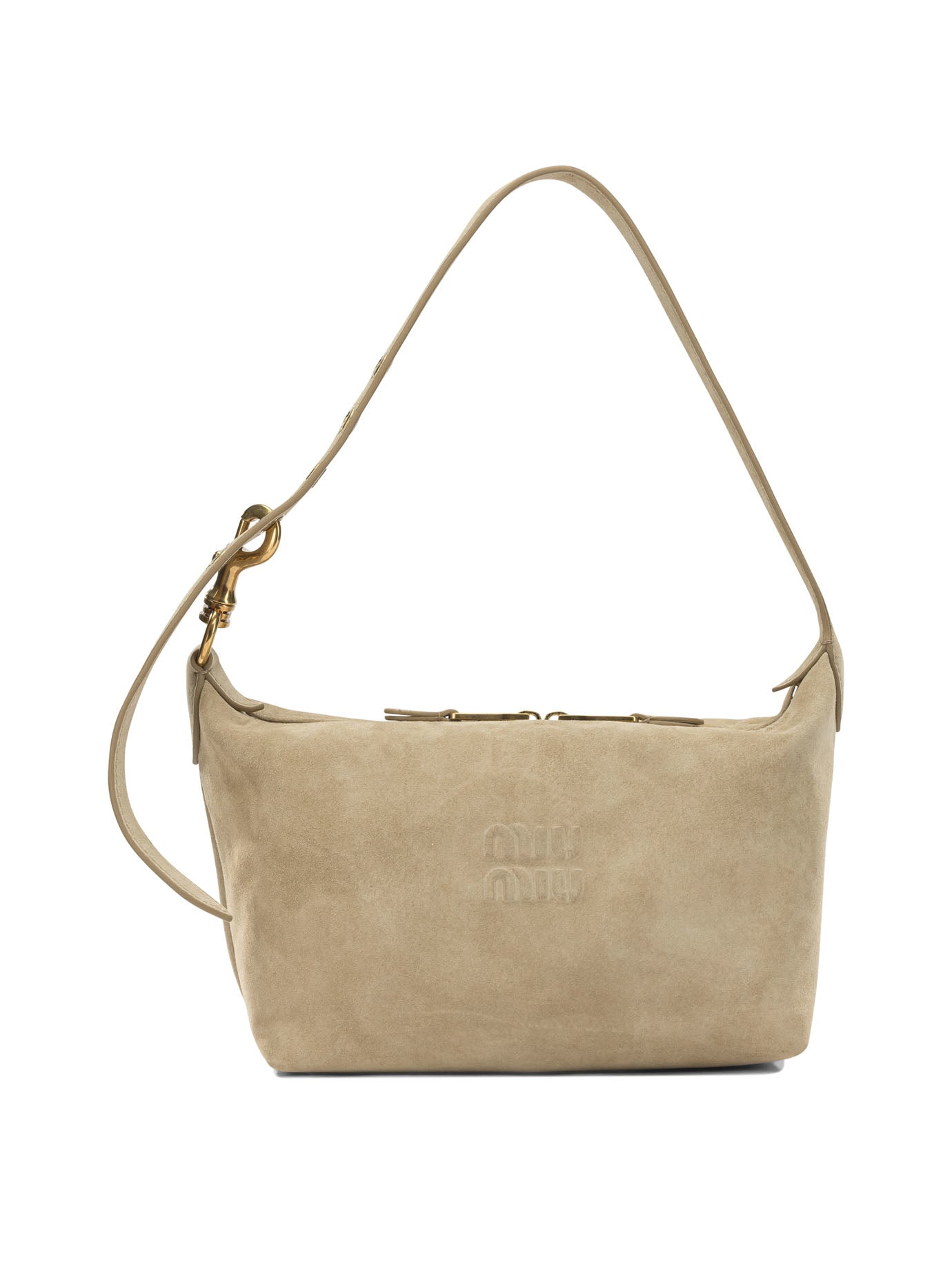 Miu Miu Small shoulder bag with logo - Beige