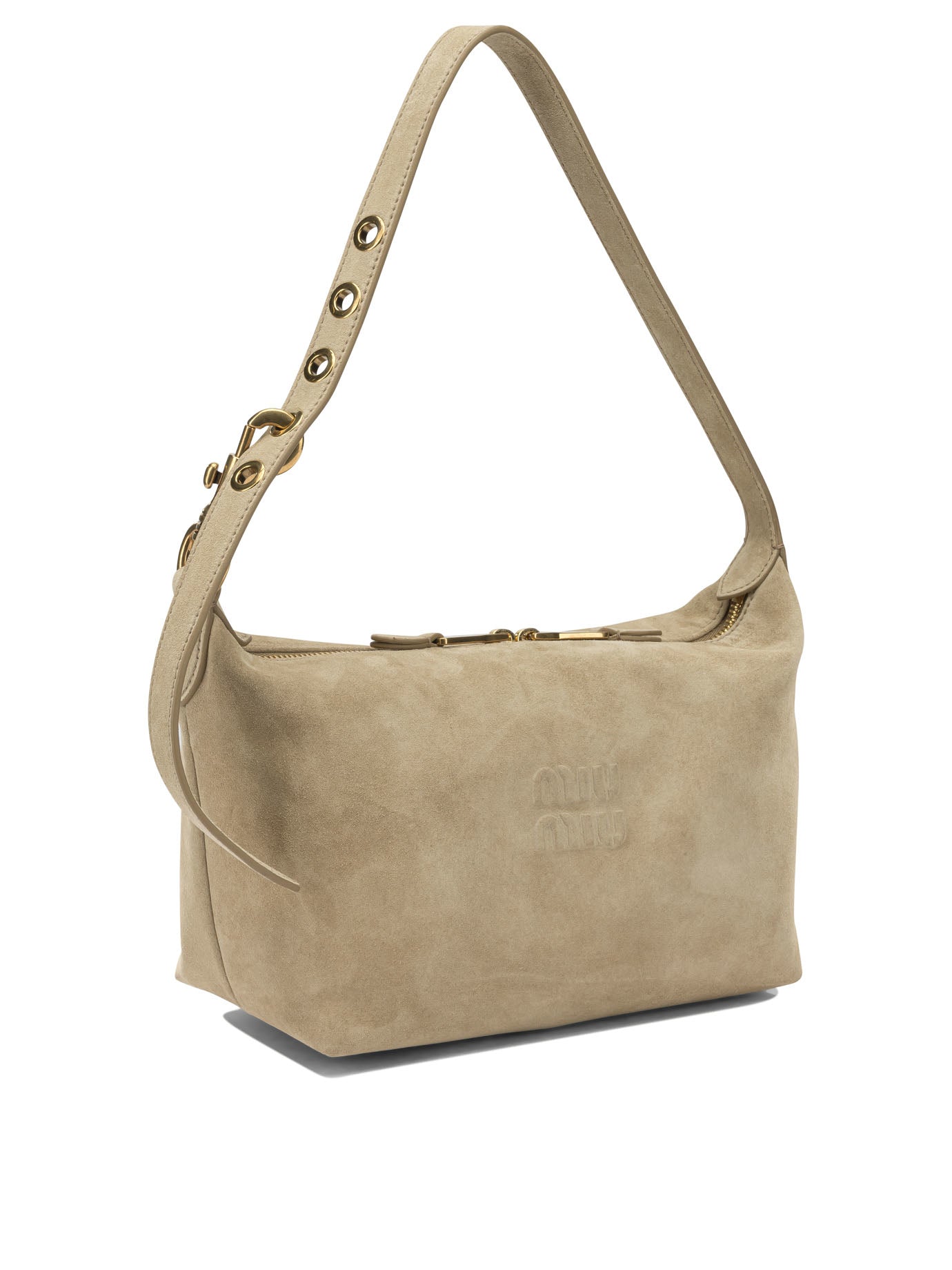 Miu Miu Small shoulder bag with logo - Beige