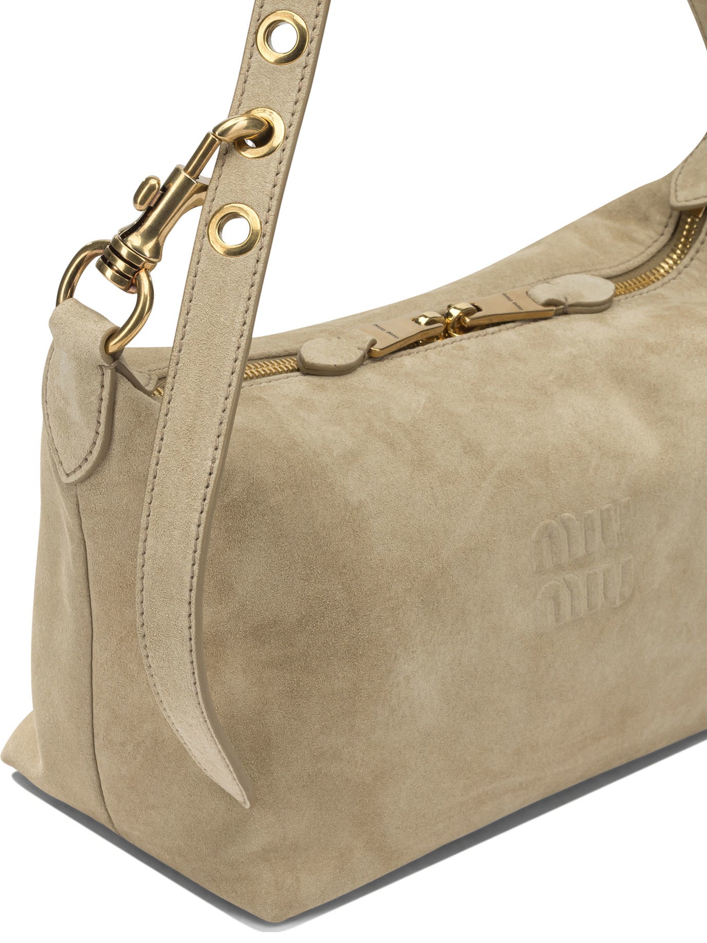 Miu Miu Small shoulder bag with logo - Beige