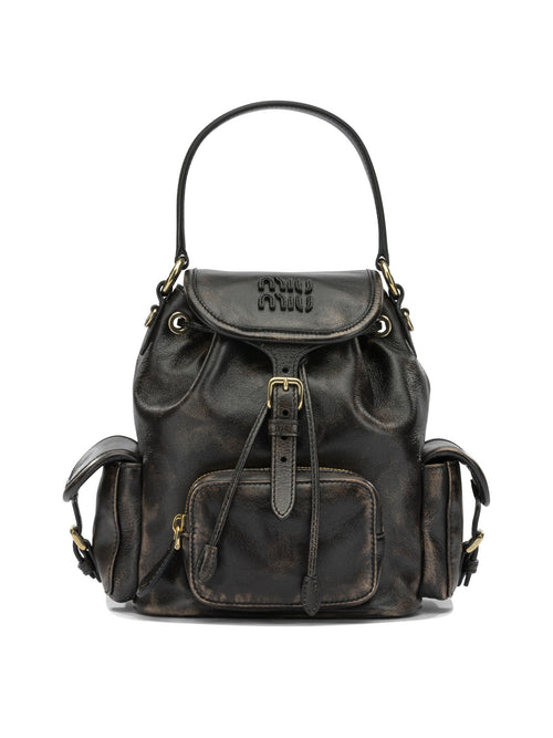 Miu Miu Leather backpack - Black