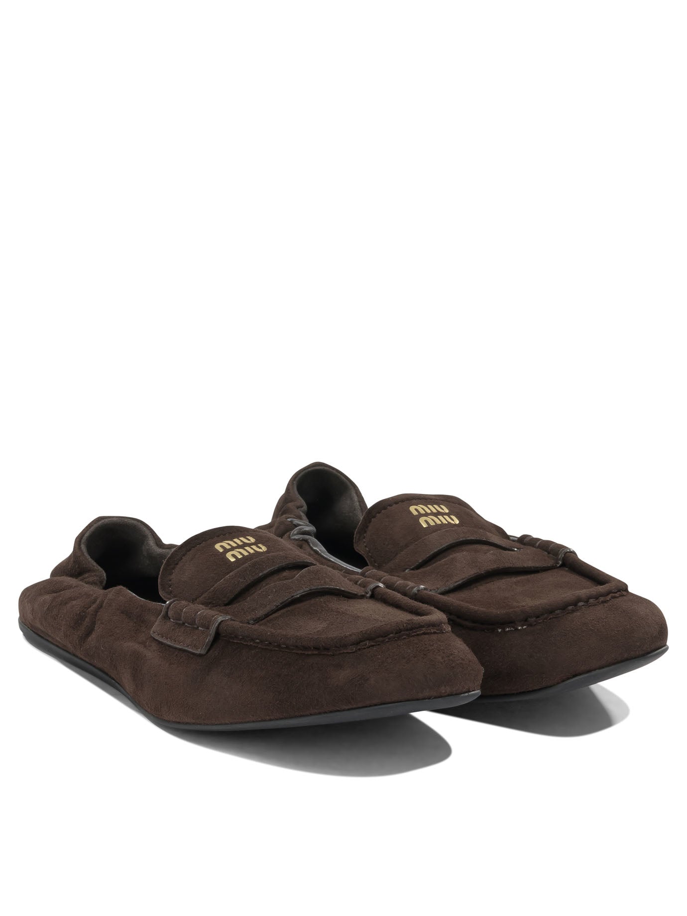 Miu Miu "Ruches" loafers - Brown