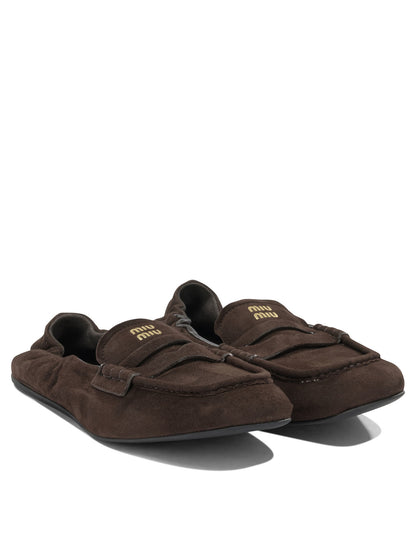 Miu Miu "Ruches" loafers - Brown