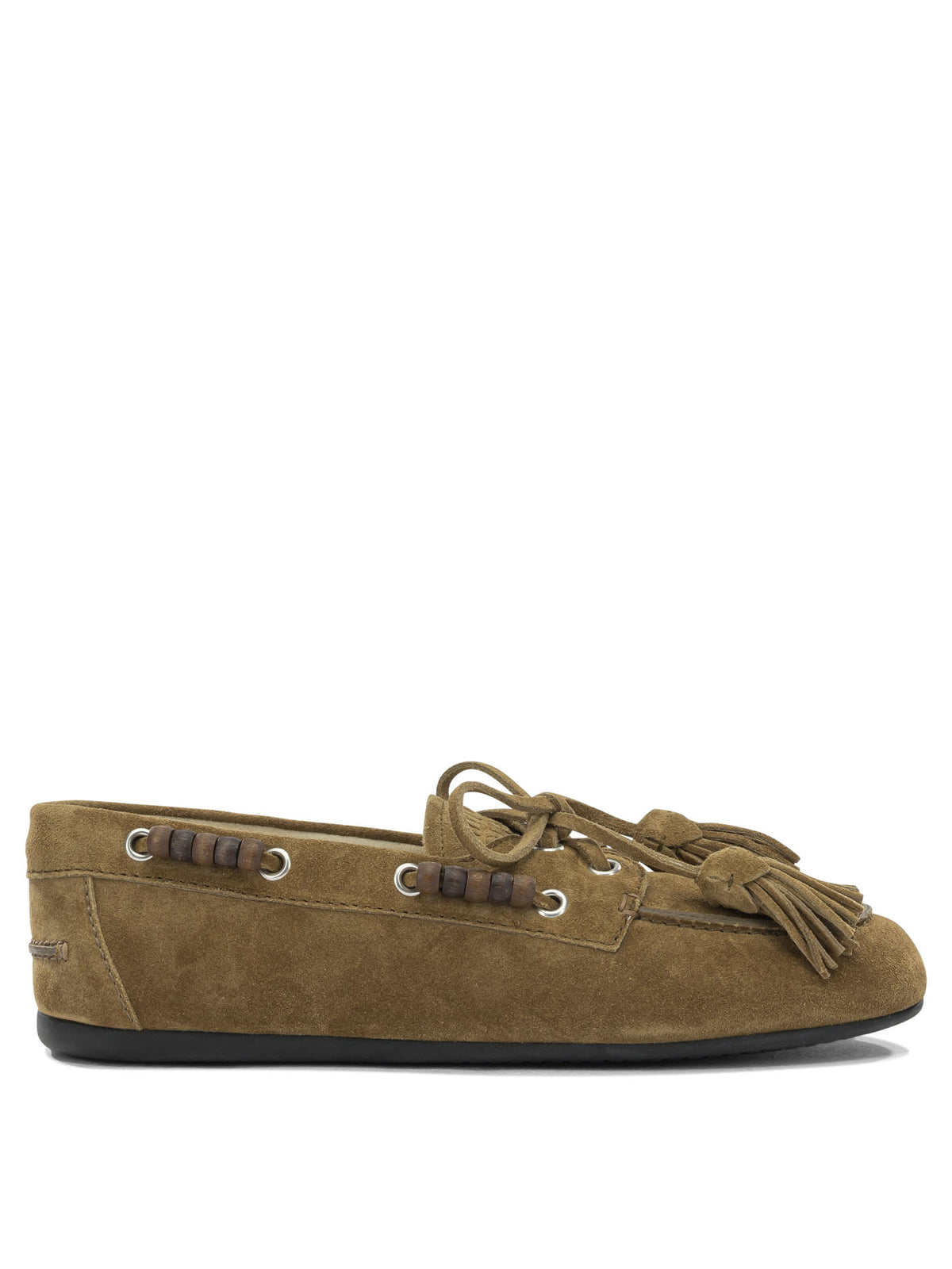 Miu Miu "Deck" lace-up loafers - Brown