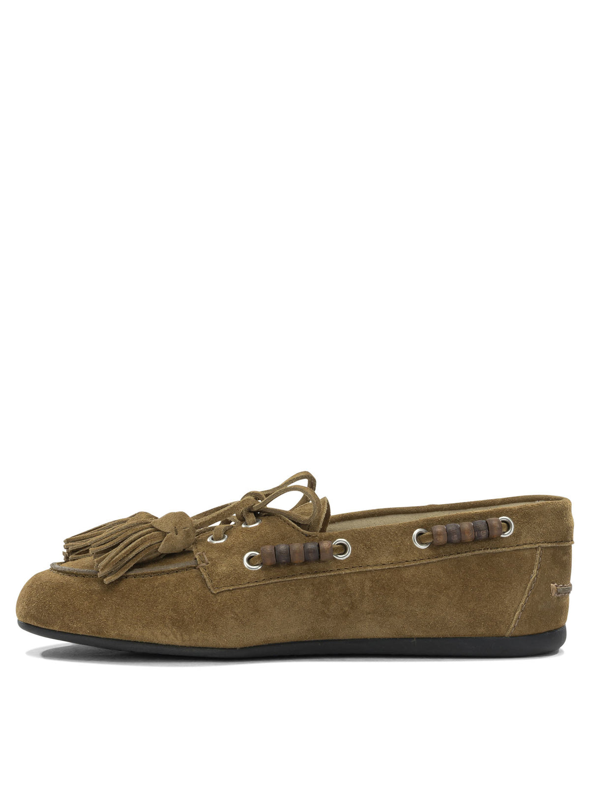 Miu Miu "Deck" lace-up loafers - Brown