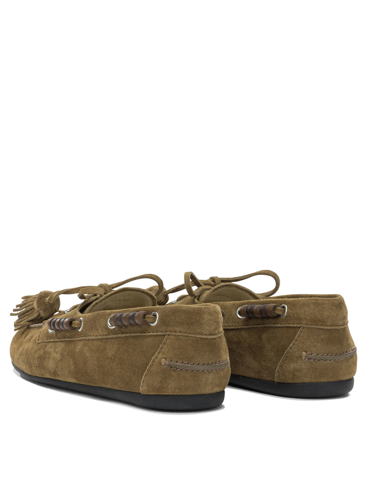 Miu Miu "Deck" lace-up loafers - Brown