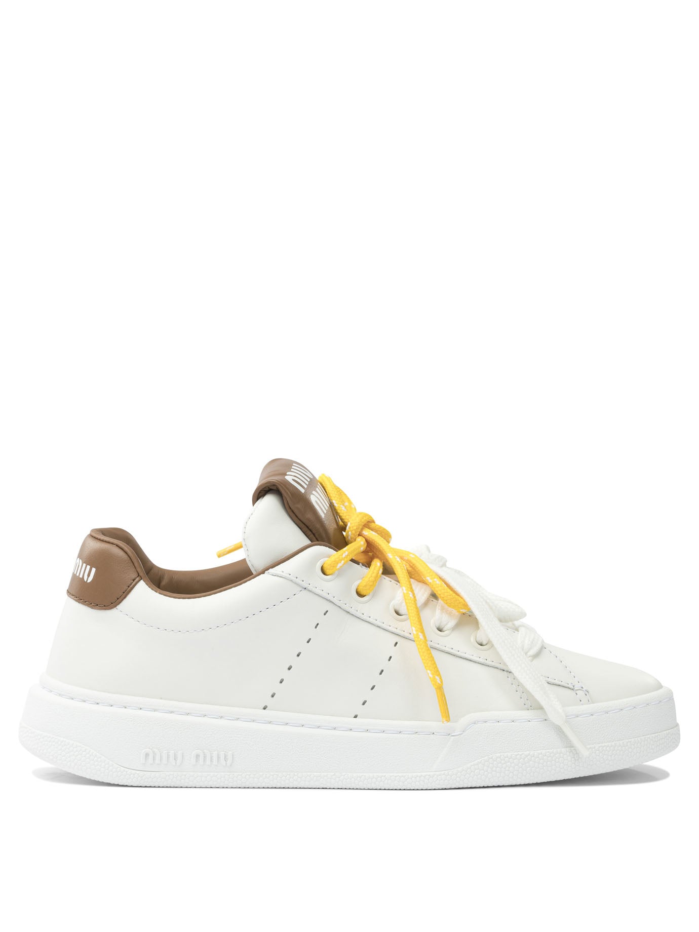 Miu Miu Low top leather sneakers - White