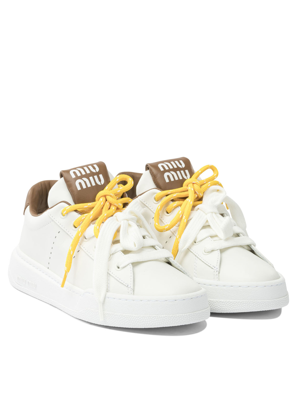 Miu Miu Low top leather sneakers - White