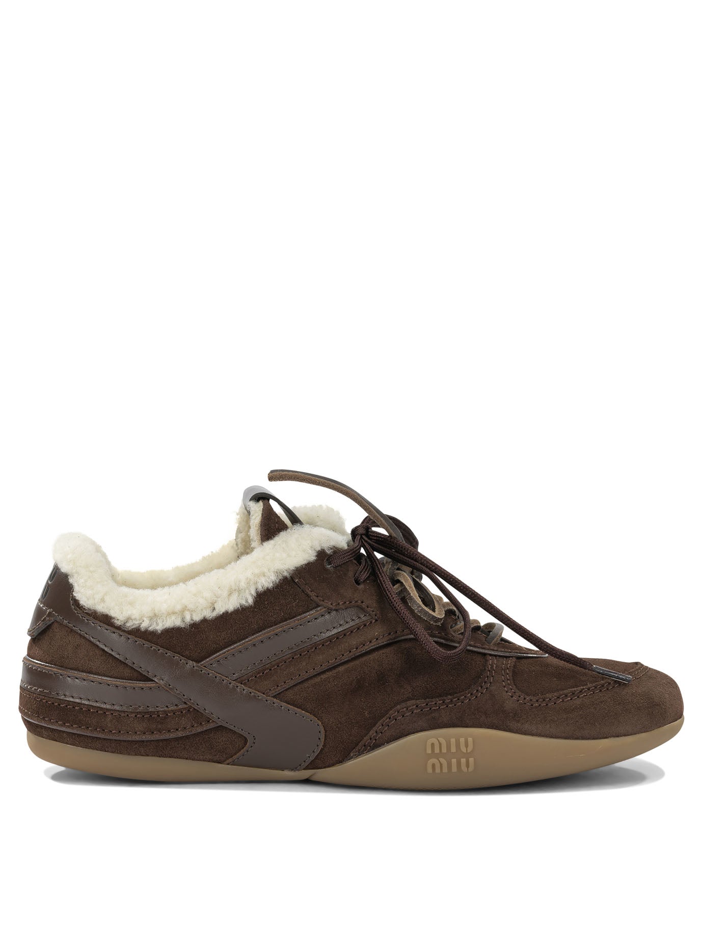 Miu Miu "Gymnasium" Low-Top Sneakers - Brown