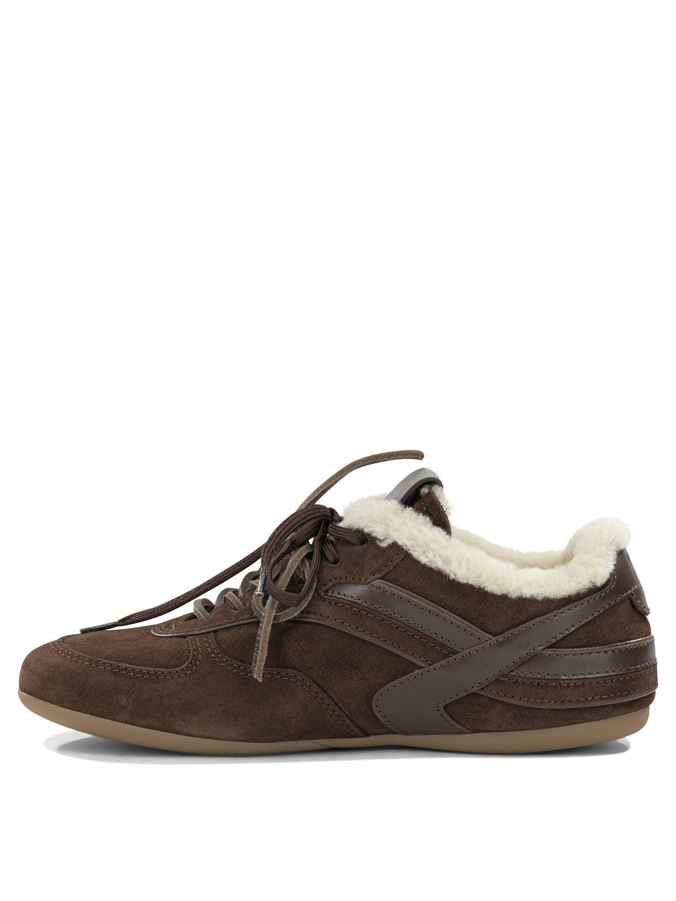 Miu Miu "Gymnasium" Low-Top Sneakers - Brown