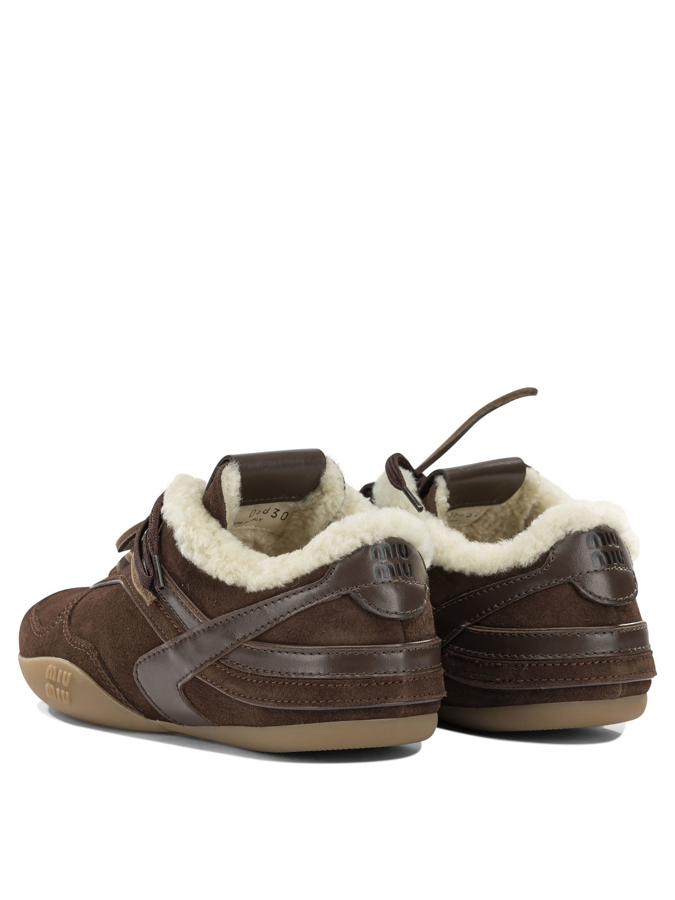 Miu Miu "Gymnasium" Low-Top Sneakers - Brown