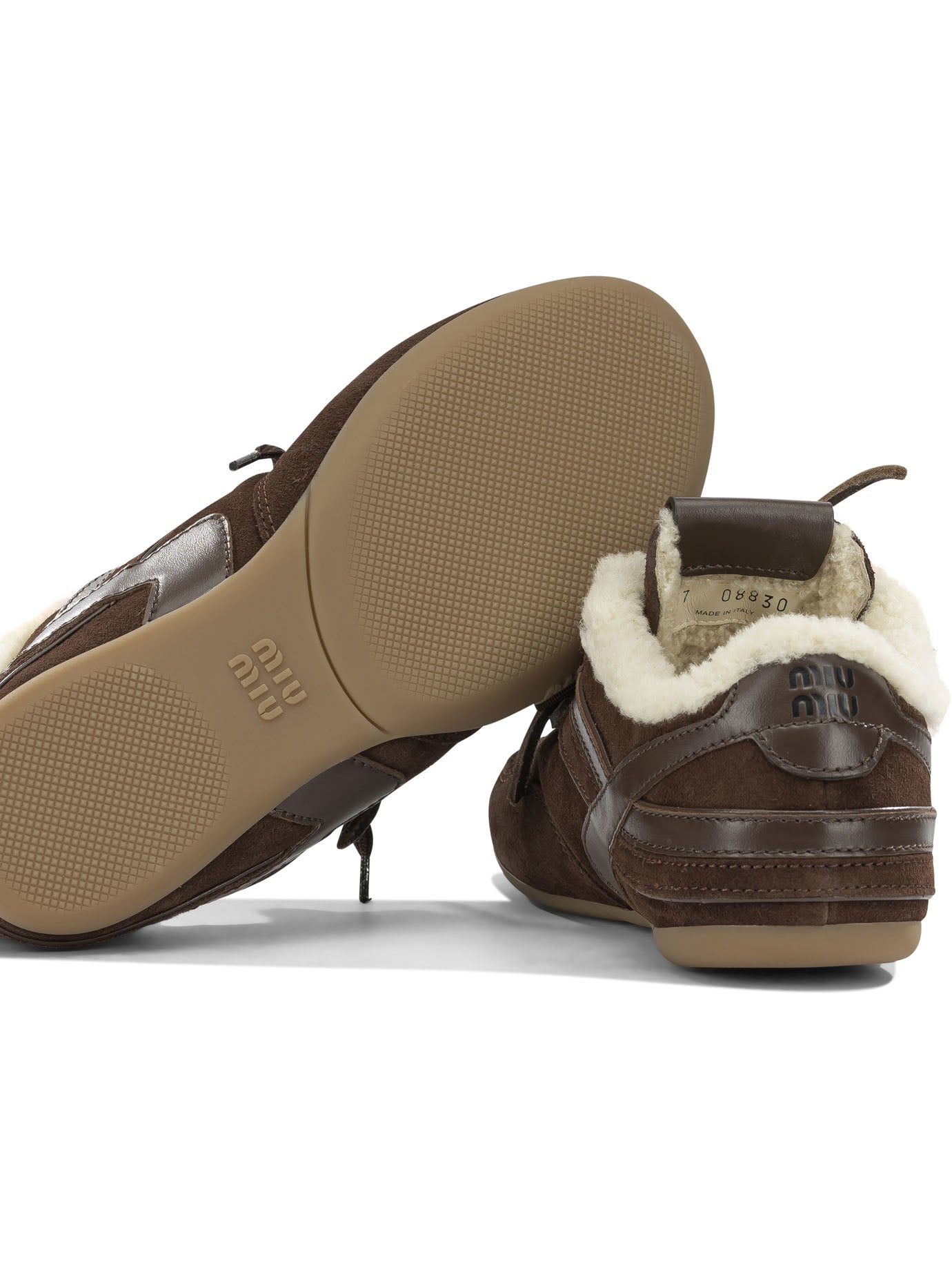 Miu Miu "Gymnasium" Low-Top Sneakers - Brown