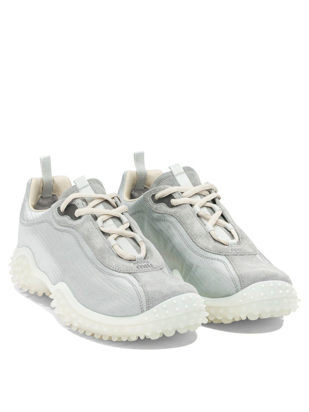 Miu Miu "Bubble" Low-Top Sneakers - Silver