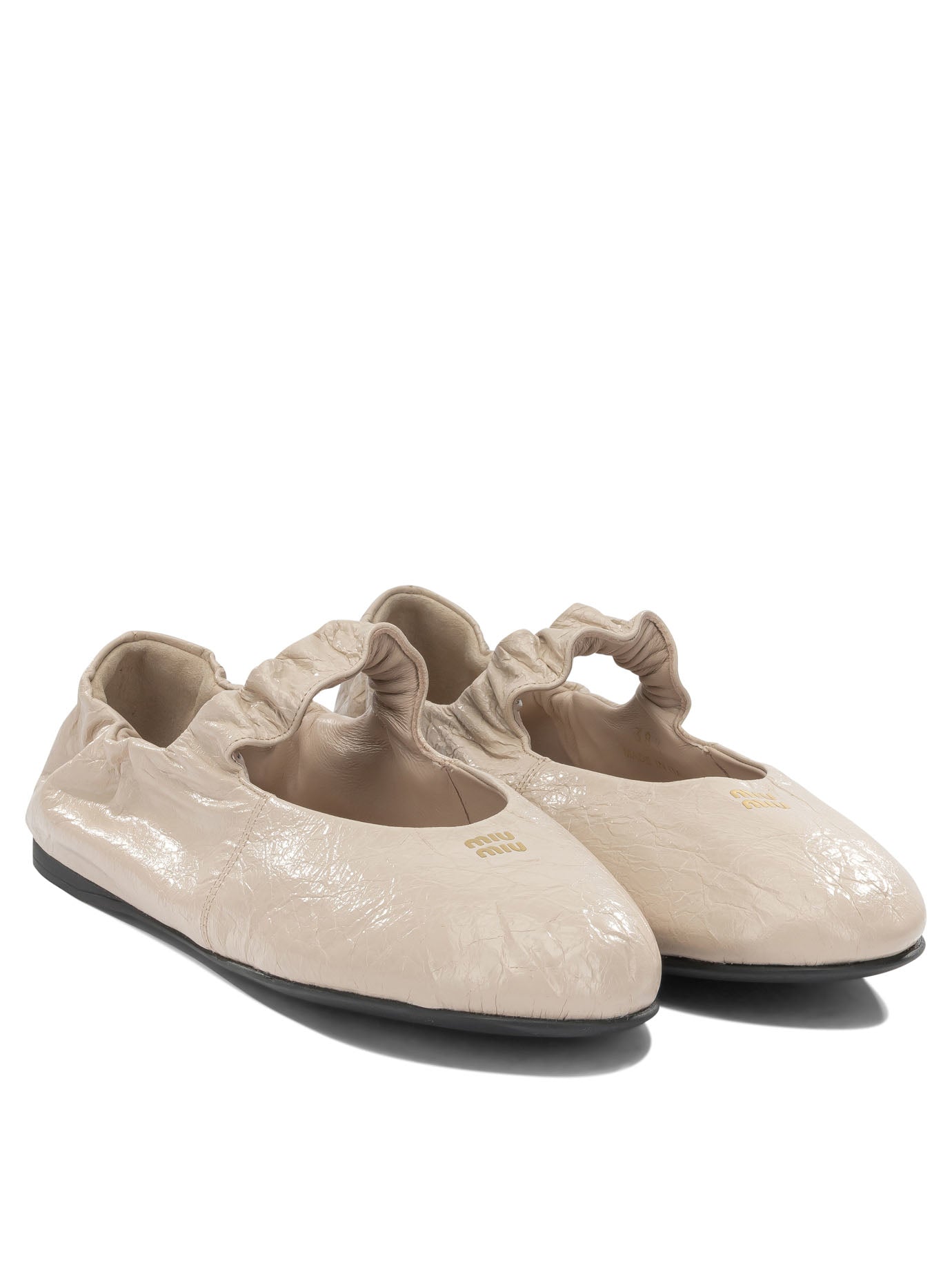 Miu Miu "Ruches" Classic Ballet Flats - Pink