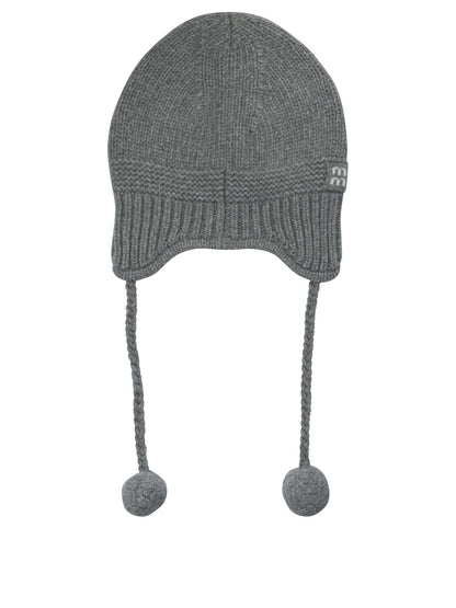 Miu Miu Virgin wool and cashmere beanie - Grey