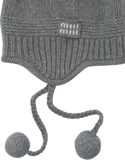 Miu Miu Virgin wool and cashmere beanie - Grey