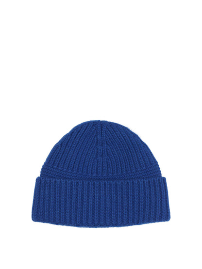 Miu Miu Wool and cashmere beanie with logo - Blue