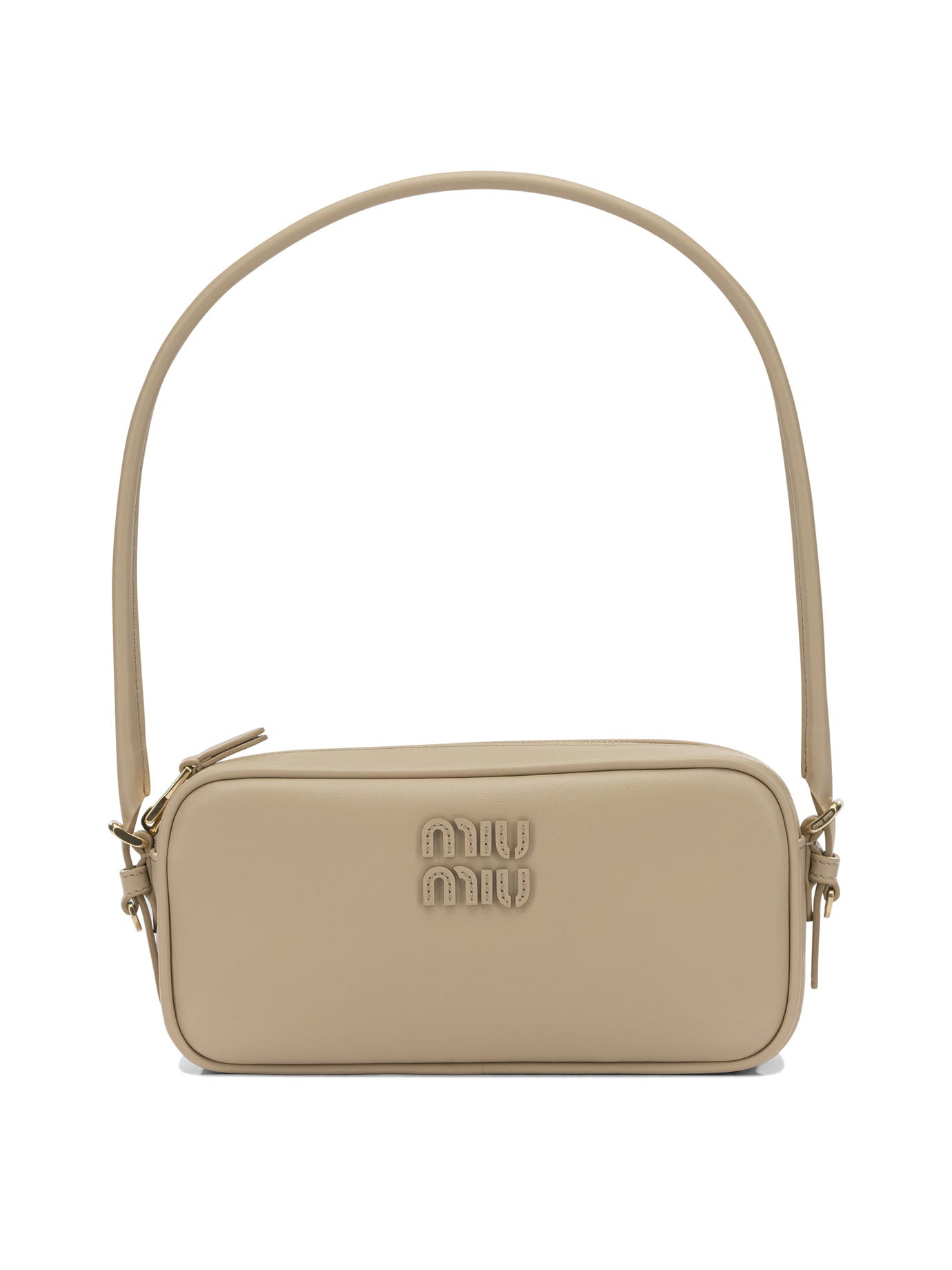 Miu Miu Small shoulder bag with logo - Beige