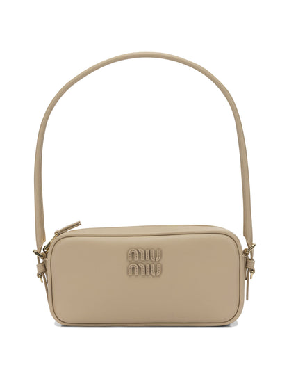 Miu Miu Small shoulder bag with logo - Beige