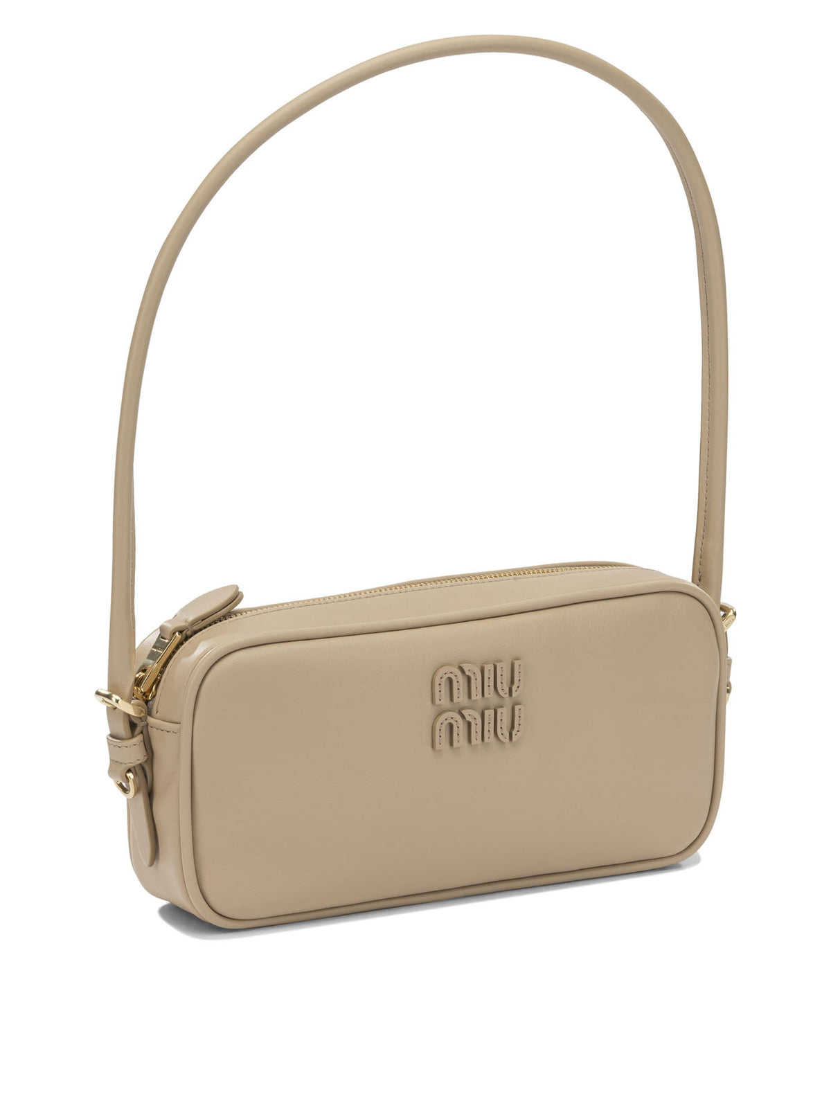 Miu Miu Small shoulder bag with logo - Beige