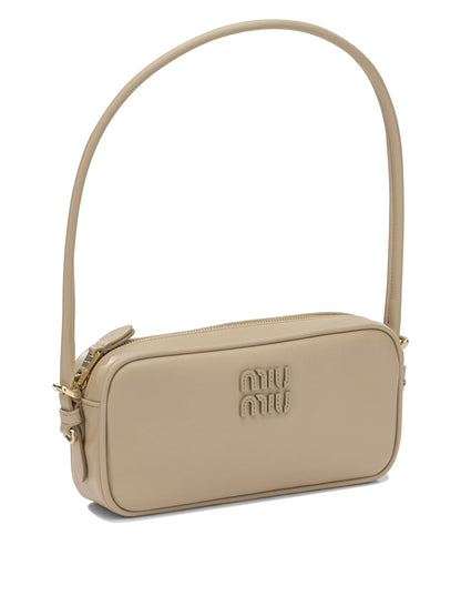 Miu Miu Small shoulder bag with logo - Beige