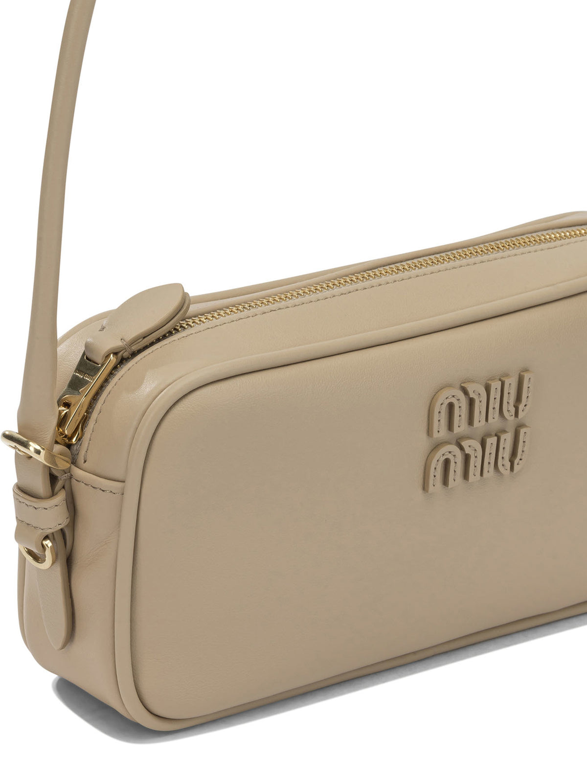 Miu Miu Small shoulder bag with logo - Beige