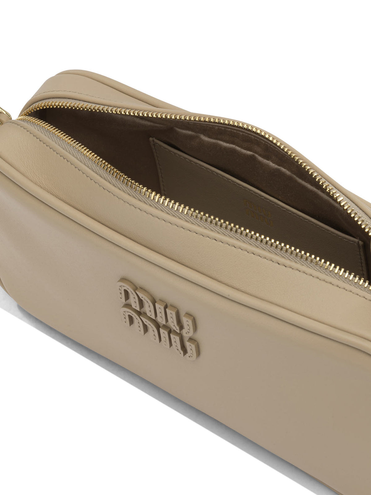 Miu Miu Small shoulder bag with logo - Beige
