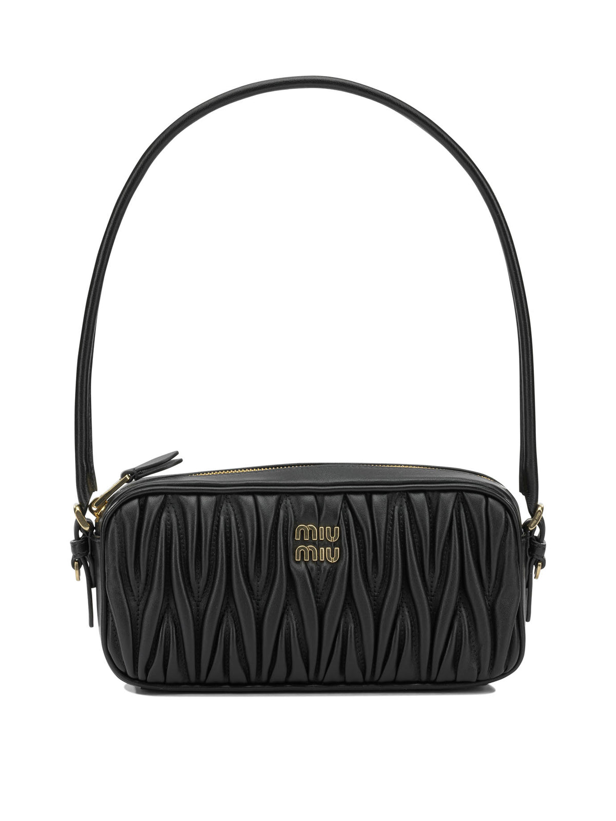 Miu Miu Small Quilted Leather Shoulder Bag - Black