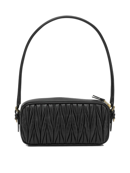 Miu Miu Small Quilted Leather Shoulder Bag - Black