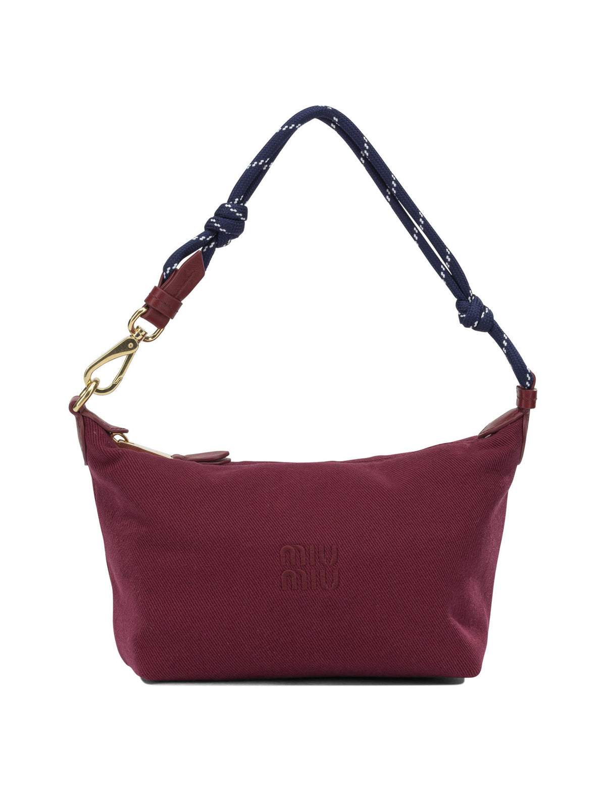 Miu Miu Small logo shoulder bag - Bordeaux