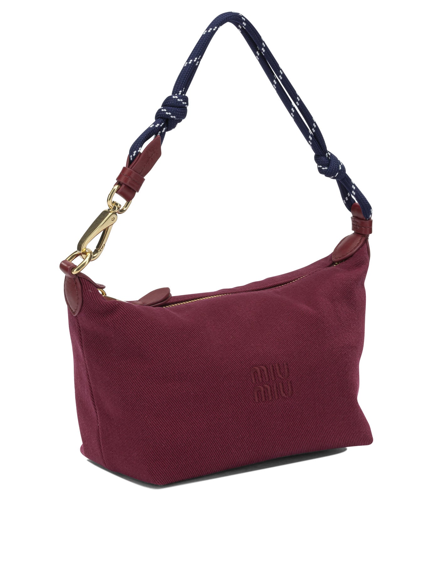 Miu Miu Small logo shoulder bag - Bordeaux