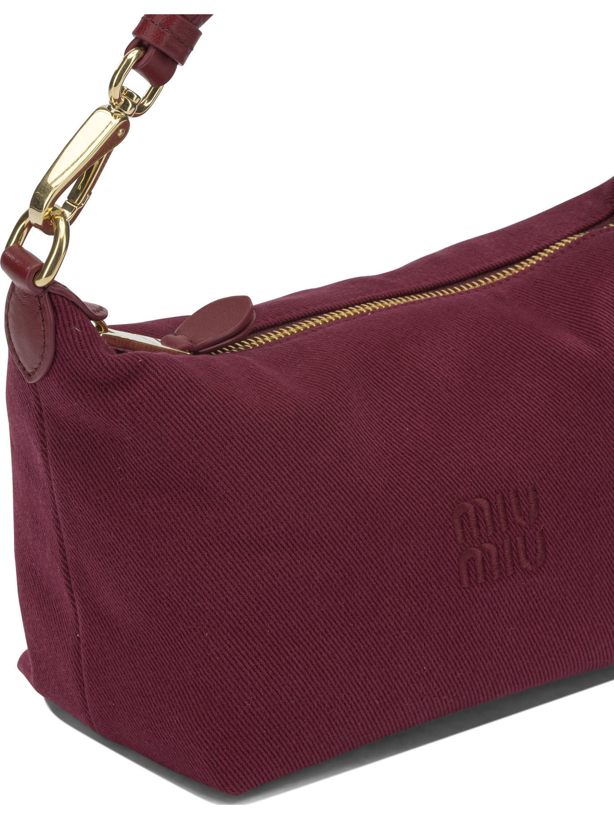 Miu Miu Small logo shoulder bag - Bordeaux