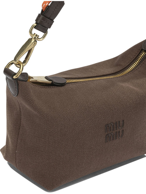 Miu Miu Small logo shoulder bag - Brown